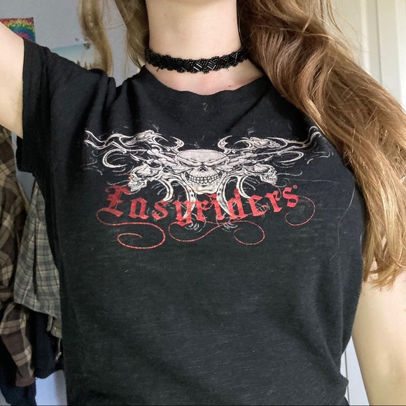 easyrider skull spine motorcycle tee - Picture 4 of 4